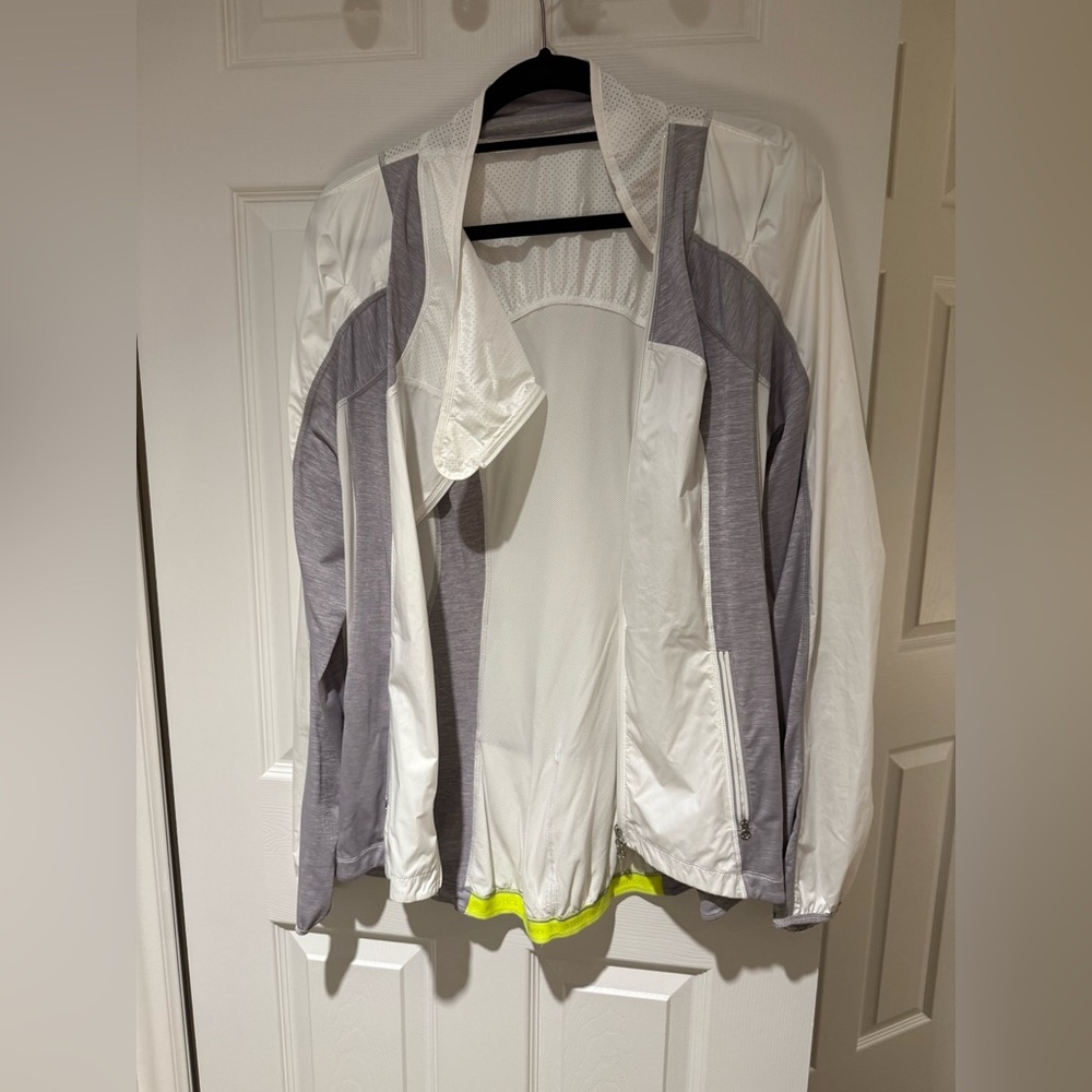Lululemon Athletica White and Gray Ski Jacket